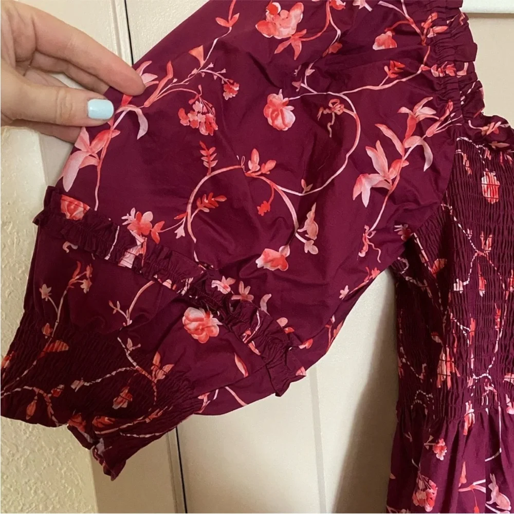 Hill House Home midi dress with ruched bodice - Picture 3 of 4